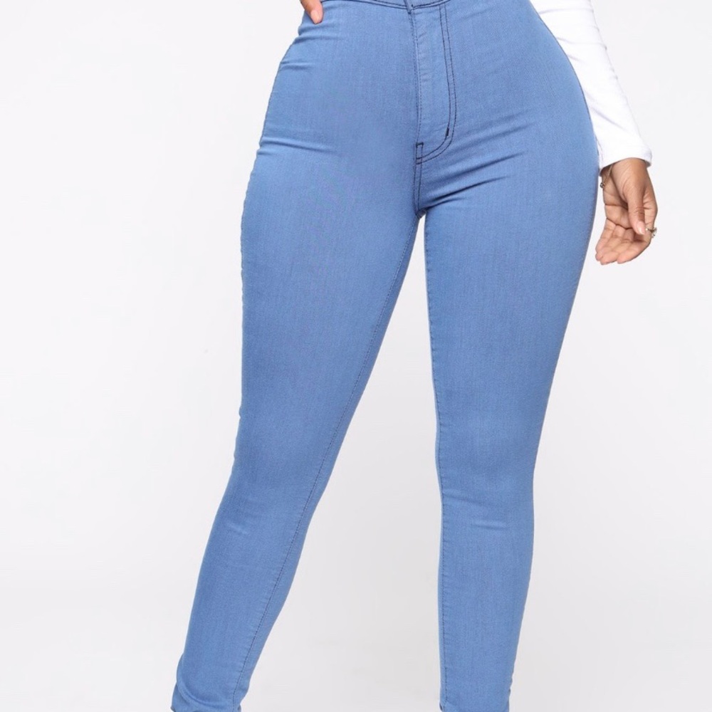 Fashion Nova - Super High Waist Denim Skinnies (3) - Picture 3 of 7